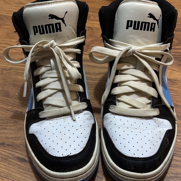 Puma Black and White High-Top Sneakers - Picture 1 of 4
